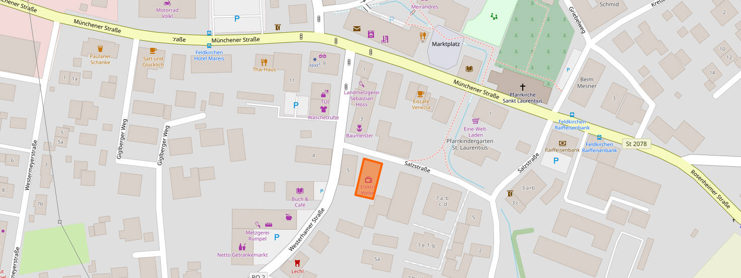 Firma Weber auf OpenStreetmap - hier finden Sie uns!